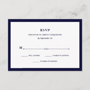 Navy Couture   Eleganter UAWG RSVP Karte