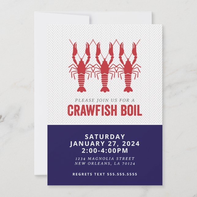 NAVY CRAWFISH BOIL EINLADUNG (Vorderseite)