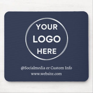 Navy Custom Logo Modernes Minimalistisches Busines Mousepad
