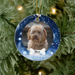 Navy Custom Pet Puppy Dog Foto Keramik Ornament