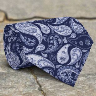 Navy Damast Blumen Hochzeit Krawatte