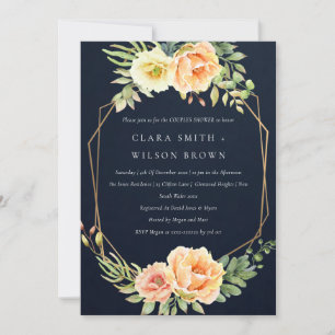 NAVY DESERT ERFOLGREICHE CACTI FOLIAGE COUPLE SHOW EINLADUNG