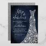 Navy Diamond Dress 50 & Fabulous Birthday Foil Folieneinladung<br><div class="desc">Hübschere 50. Geburtstagseinladungen im Kleinen Bayleigh Store!</div>