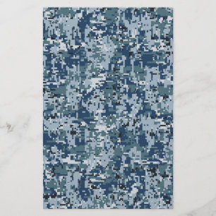 Navy Digital Camo Camouflage Decor Briefpapier