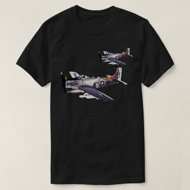 Navy Douglas A6 Skyraider Pair T-Shirt (Design vorne)