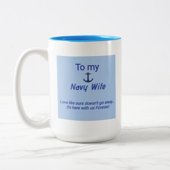 Navy Ehefrau Coffee Tasse (Links)