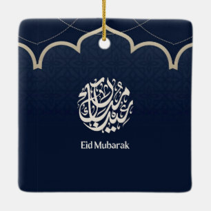 Navy Eid Mubarak Arabische Kalligrafiekunst Keramikornament