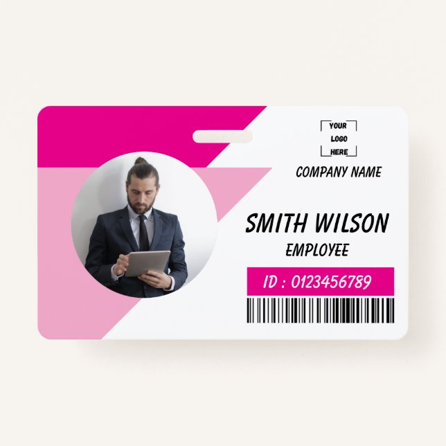 Navy | Employee Photo ID Company Security Badge Ausweis (Vorderseite)