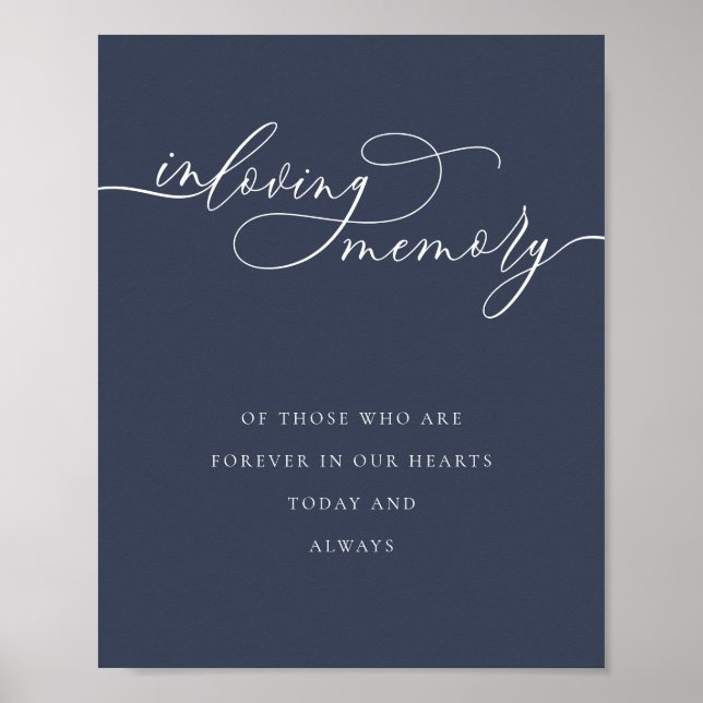 Navy Essential Script in Love Memory Poster (Vorne)