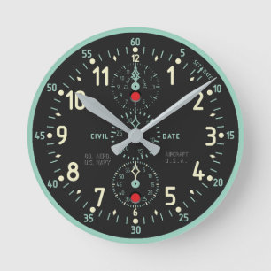 NAVY-Flugzeuguhr-Imitation Runde Wanduhr