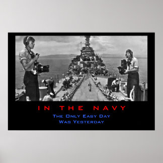 Navy Fotografen bei der Arbeit Poster