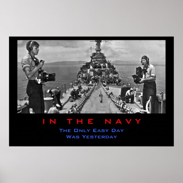 Navy Fotografen bei der Arbeit Poster (Vorne)