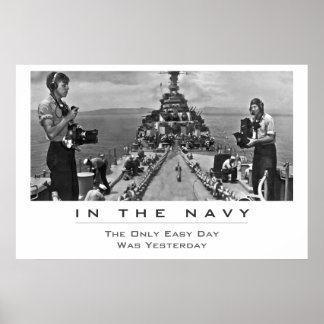 Navy Fotografen bei der Arbeit Poster