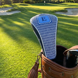 Navy-Geometrisches Chevron-Monogramm-Design Golf Headcover