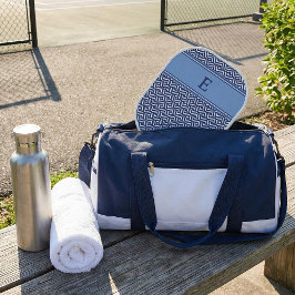 Navy-Geometrisches Chevron-Monogramm-Design Pickleball Schläger