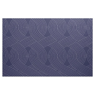 Navy-Gewebe mit weißer Verriegelung, Repetierlinie Stoff