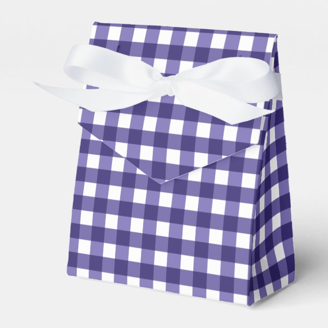 Navy Gingham Geschenkschachtel (Vorderseite)