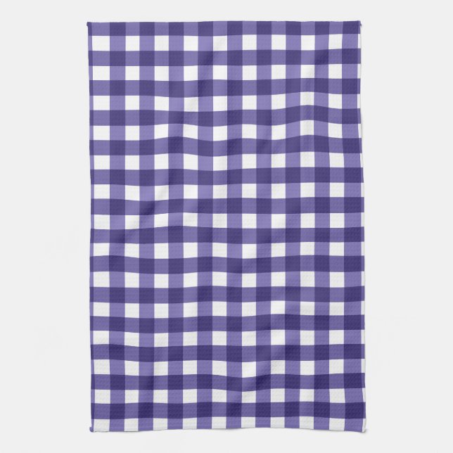 Navy Gingham Geschirrtuch (Vertikal)
