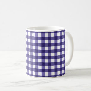 Navy Gingham Kaffeetasse