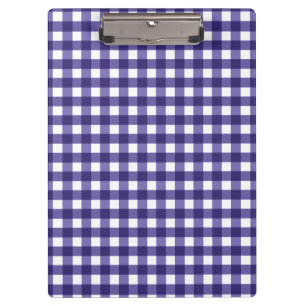 Navy Gingham Klemmbrett
