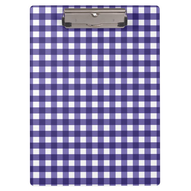 Navy Gingham Klemmbrett (Vorderseite)