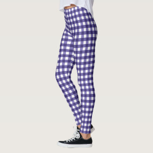 Navy Gingham Leggings