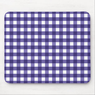 Navy Gingham Mousepad