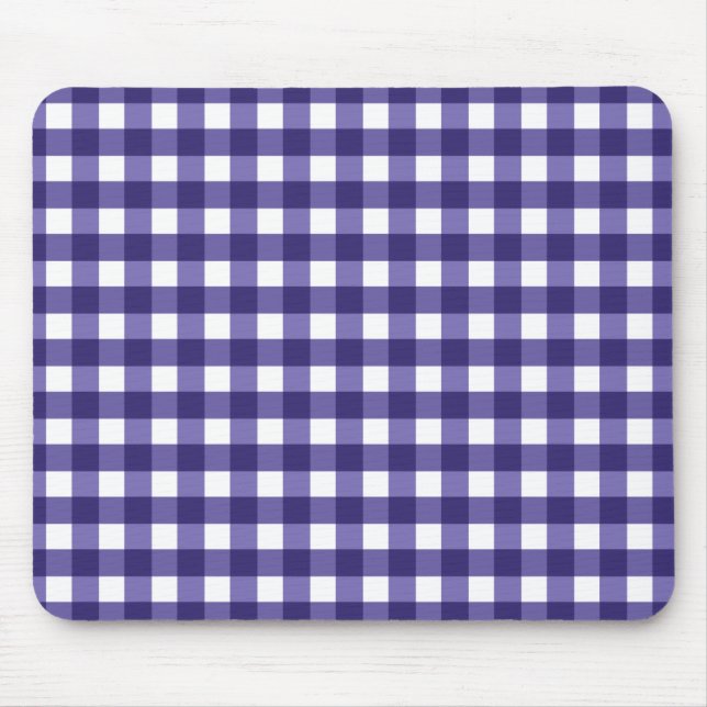 Navy Gingham Mousepad (Vorne)