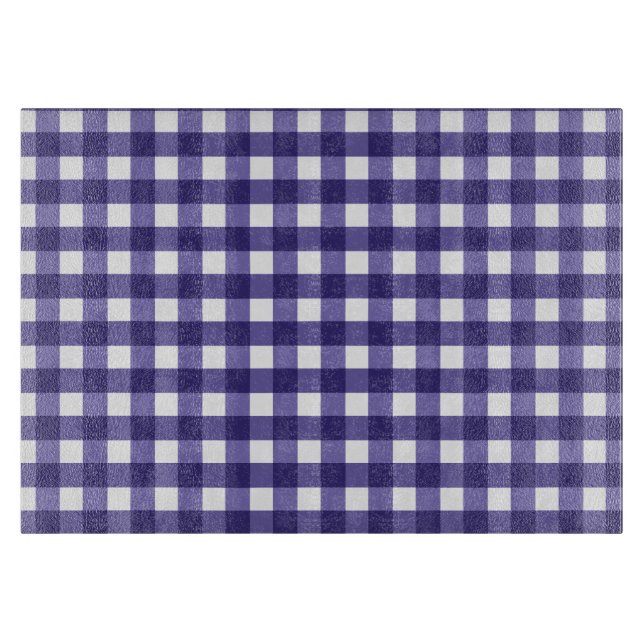 Navy Gingham Schneidebrett (Vorderseite)