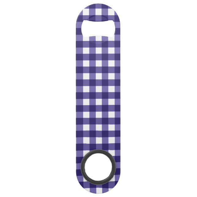 Navy Gingham Speed Flaschenöffner (Vorderseite)