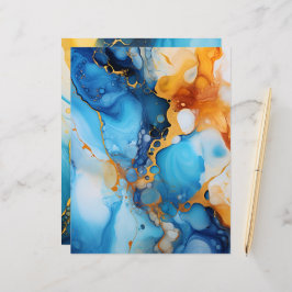 Navy & Gold Alcohol Tinten Papierfass Cardstock