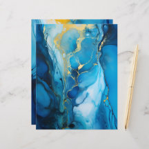 Navy & Gold Alcohol Tinten Papierfass Cardstock