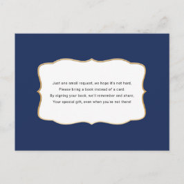 Navy Gold Baby Showkarte Einladungspostkarte