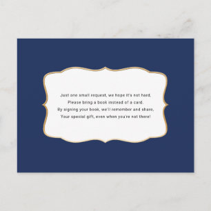 Navy Gold Baby Showkarte Einladungspostkarte