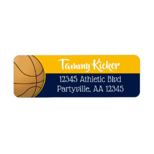 Navy & Gold Basketball-Adresse