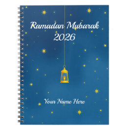 Navy Gold Celestial Ramadan Notizblock