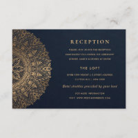 NAVY GOLD CLASSY VERZIERT MANDALA WEDDING REZEPTIO