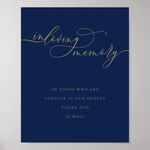 Navy Gold Essentials-Design in liebevoller Erinner Poster