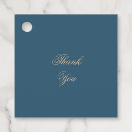 Navy Gold Floral Boho Hochzeit Geschenkanhänger