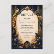 Navy gold Gatsby Pfau DETAILS Hochzeit luxuriös