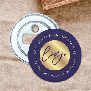 Navy & Gold Logo Immobilien-Geschäftsförderungsart Flaschenöffner