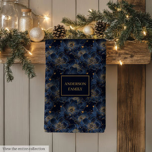 Navy Gold Maßgeschneiderter Handtuch Lux Floral Kü