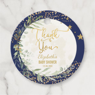 Navy Gold Moon Twinkle Little Star Baby Dusche Geschenkanhänger