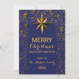 Navy Gold North Star Glitzer Confetti Weihnachten