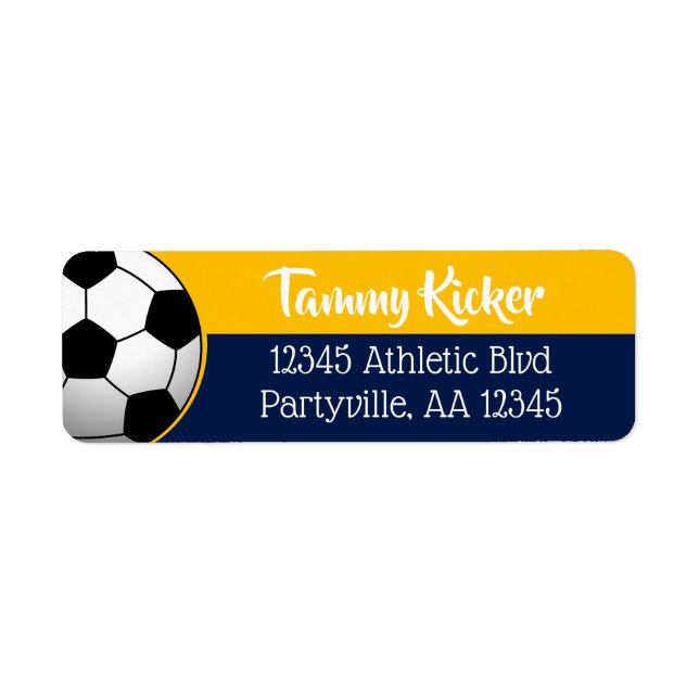 Navy & Gold Soccer-Adresse (Vorne)
