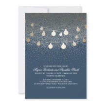 Navy Gold String Lights Glitzer Vintage Hochzeit