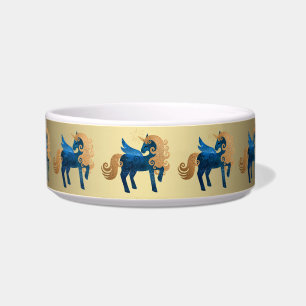 Navy Gold Unicorn Pet Fütternd Bowl Napf