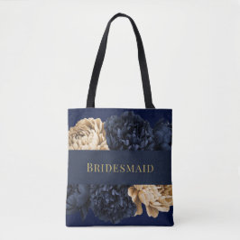 Navy Gold Watercolor Peony Bridesmaid Gefallen Ges