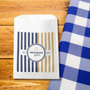 Navy & Gold Whisk Koch Catering Bäckerei Geschenktütchen