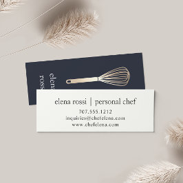 Navy & Gold Whisky-Logo | Koch Catering Bäckerei Mini Visitenkarte